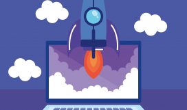 laptop with social media marketing icons laptop with social media marketing icons vector illustration design